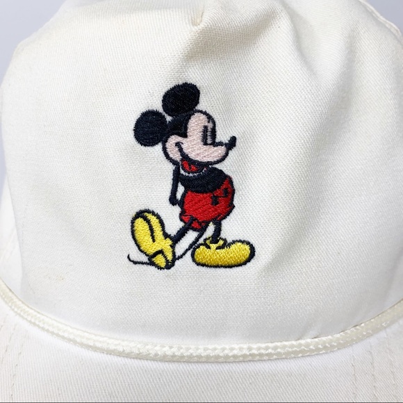 VINTAGE White Mickey Mouse Hat - Picture 3 of 10